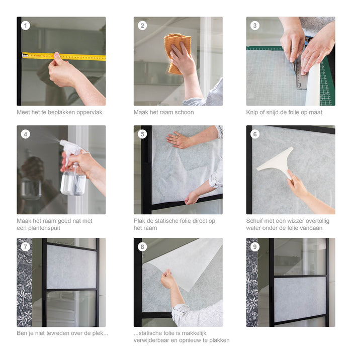 d-c-fix Rijstpapier Raamfolie - 45x150cm - Melkglas - Patroon -