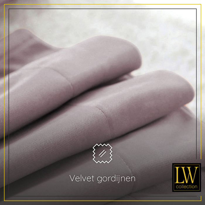 LW Collection Kant en klaar gordijnen roze 140x225cm