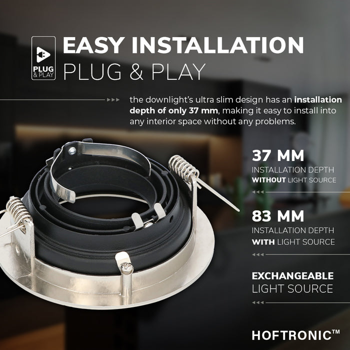 HOFTRONIC 6x Mesa - LED Inbouwspots Aluminium Kantelbaar