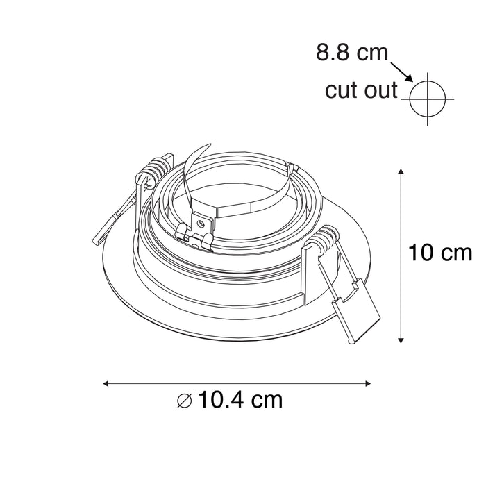 QAZQA Smart inbouwspot wit met staal incl. Wifi GU10 - Rondoo