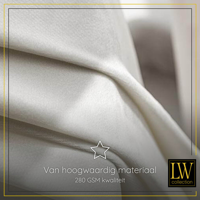 LW Collection Kant en klare gordijnen wit 140x175cm