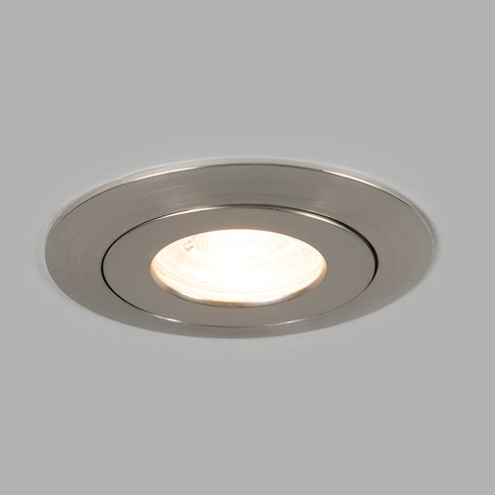 QAZQA Set van 3 inbouwspots staal incl. LED IP44 - Relax LED