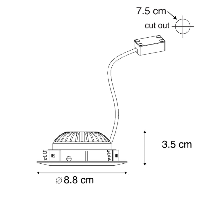 QAZQA Set van 3 inbouwspots staal incl. LED IP44 - Relax LED