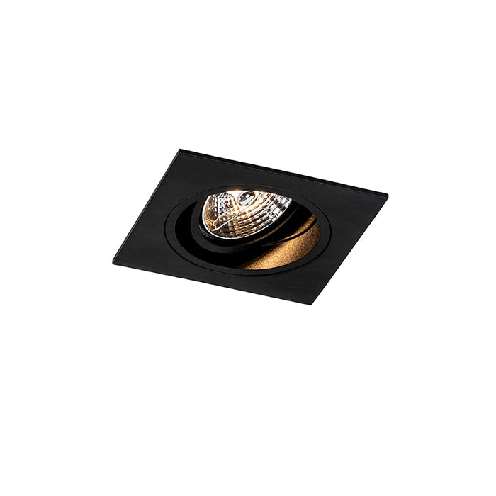 QAZQA Moderne inbouwspot zwart verstelbaar - Chuck 70