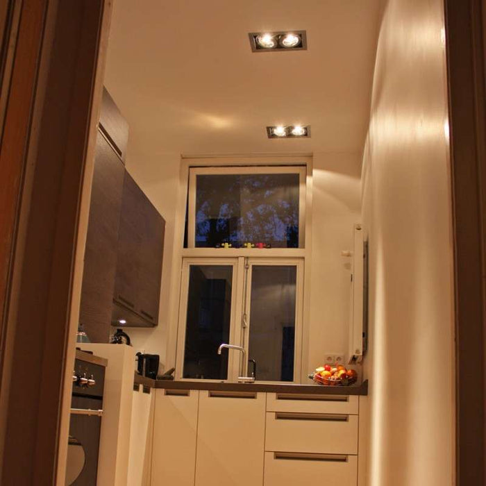 QAZQA Inbouwspot staal AR111 verstelbaar 2-lichts - Oneon