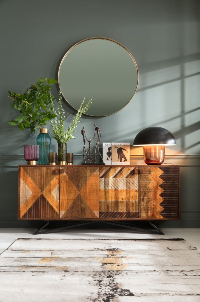 Kare Design Curve Spiegel Rond - Ø100cm - Messing