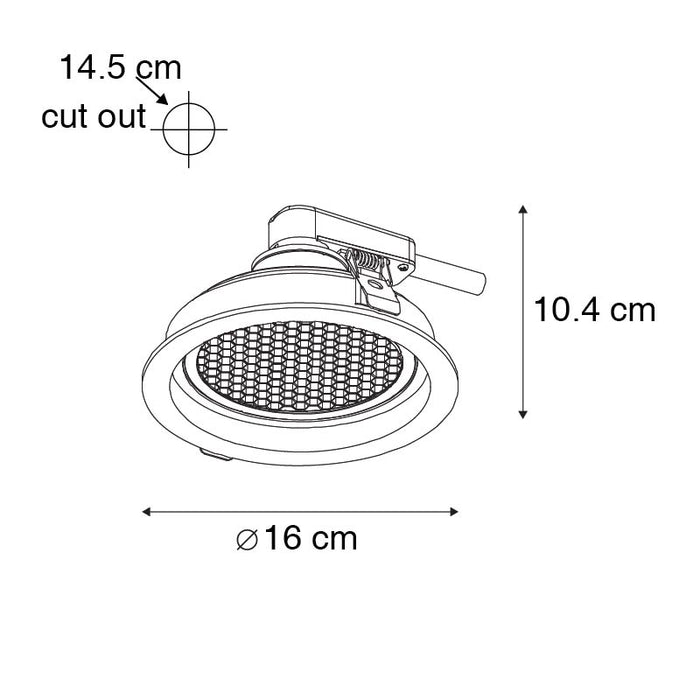 QAZQA Moderne inbouwspot wit verstelbaar - Coop 111 Honey
