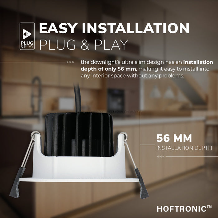 HOFTRONIC 6x Salerno - LED Inbouwspots Badkamer IP44 Wit