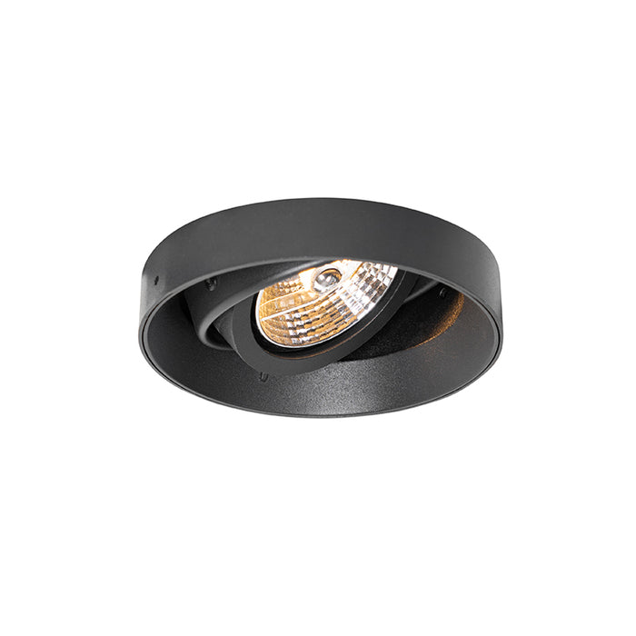 QAZQA Moderne inbouwspot zwart GU10 AR70 rond trimless - Oneon