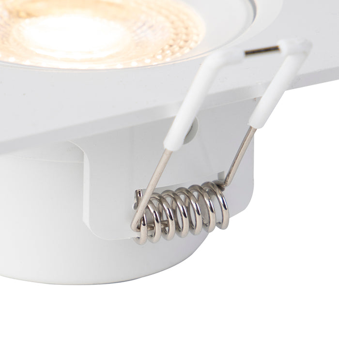 QAZQA Set van 3 inbouwspots wit incl. LED 3-staps dimbaar - Miu