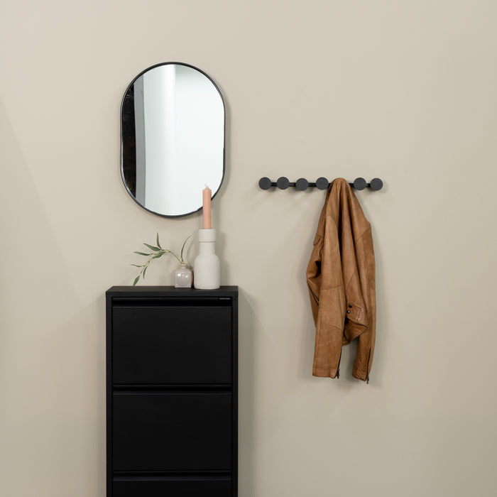 Spinder Design BOTTONI 3 Wandkapstok - Zwart