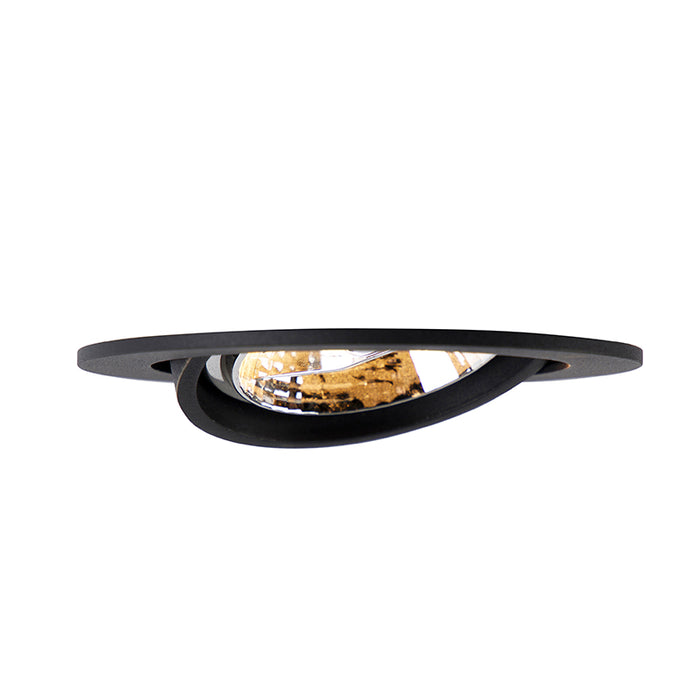 QAZQA Moderne inbouwspot zwart kantelbaar AR70 - Cisco