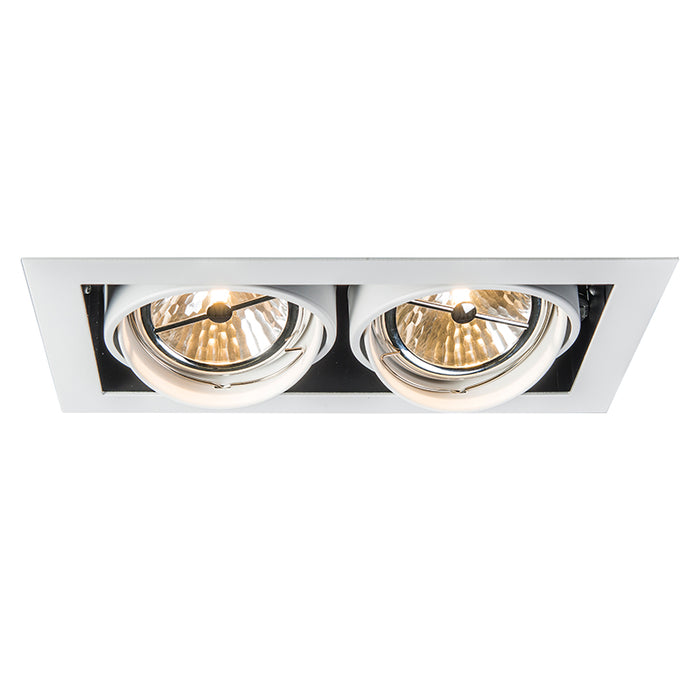 QAZQA Inbouwspot wit AR111 verstelbaar 2-lichts - Oneon