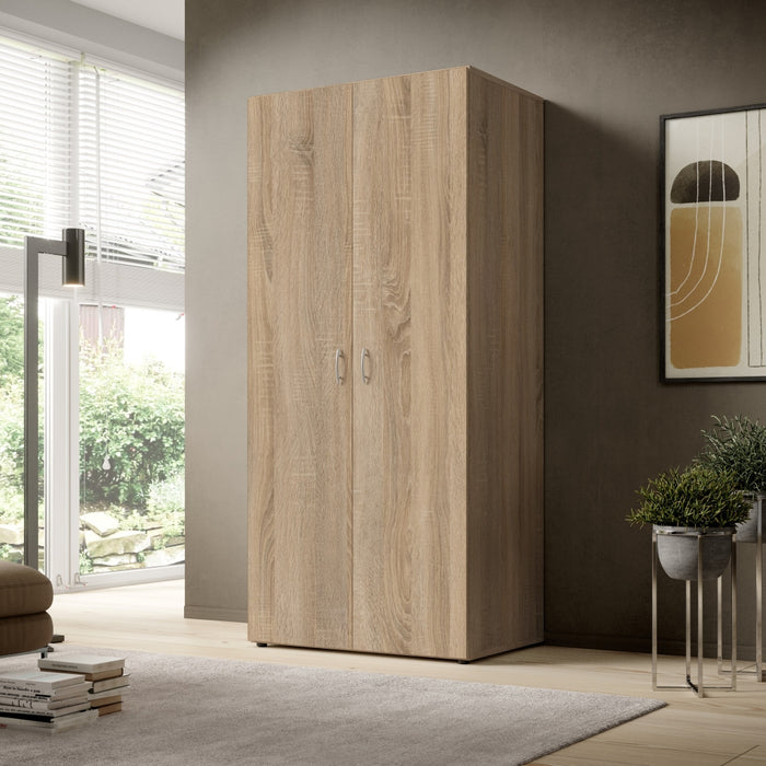 Kledingkast Baarlo - Hout - Eiken|Hout - Naturel - MDF
