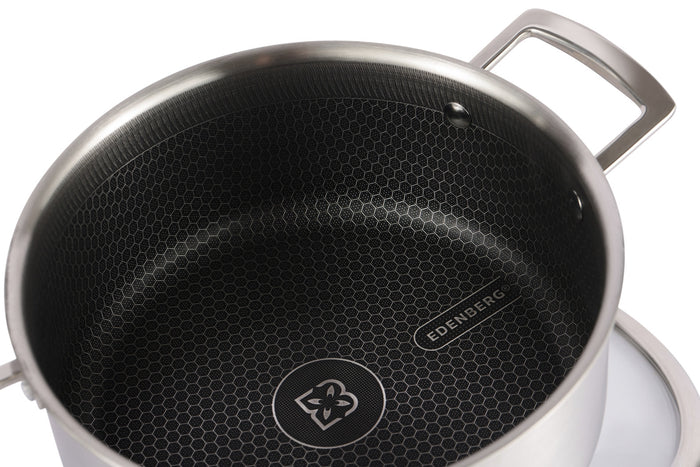 Edenberg Exclusive Line - Kookpan met Deksel - 22 cm - 3-laags