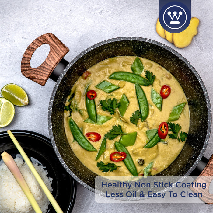 Westinghouse Kookpan 28 cm Black Marble Wood