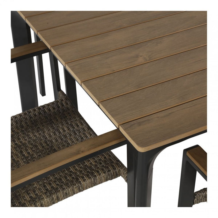 Arezzo dining tuintafel | aluminium + polywood | 90x90cm