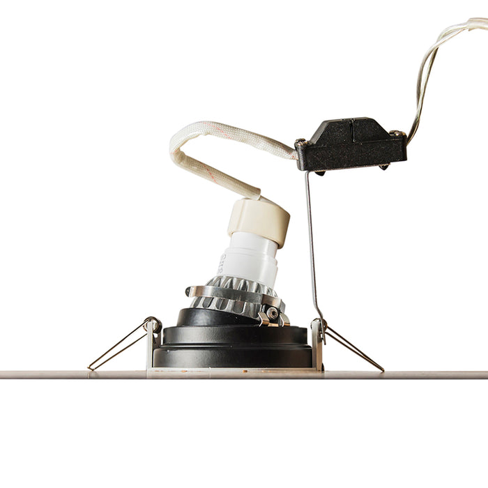 QAZQA Smart inbouwspot wit met staal incl. Wifi GU10 - Rondoo