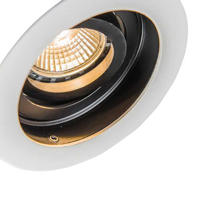 QAZQA Smart inbouwspot wit met staal incl. Wifi GU10 - Rondoo