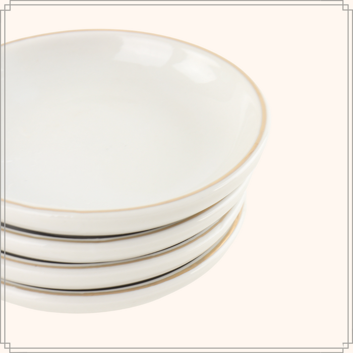 OTIX Theezakjeshouder Theezakjes Schoteltje 4 stuks Theetip Wit met...