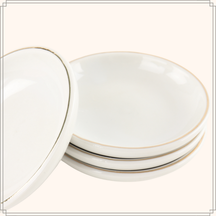 OTIX Theezakjeshouder Theezakjes Schoteltje 4 stuks Theetip Wit met...