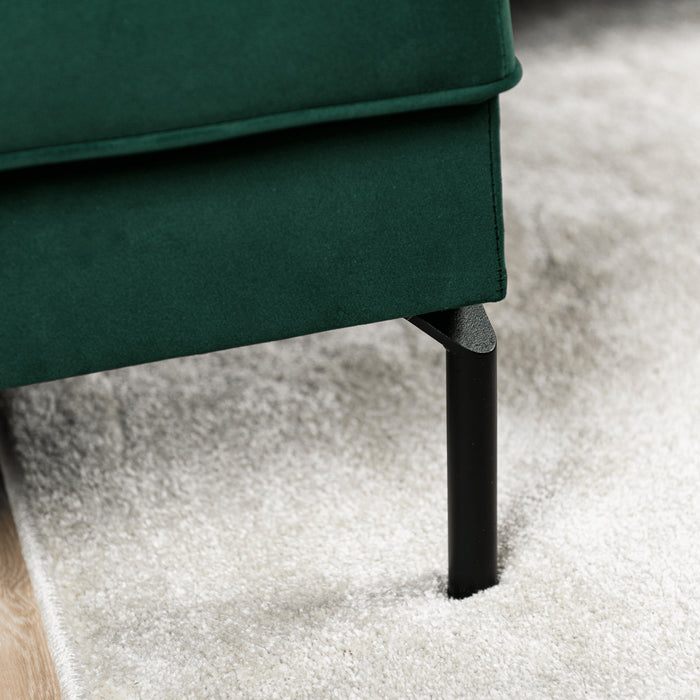 Vurna Sabine 3-zitsbank hoekbank links velvet groen