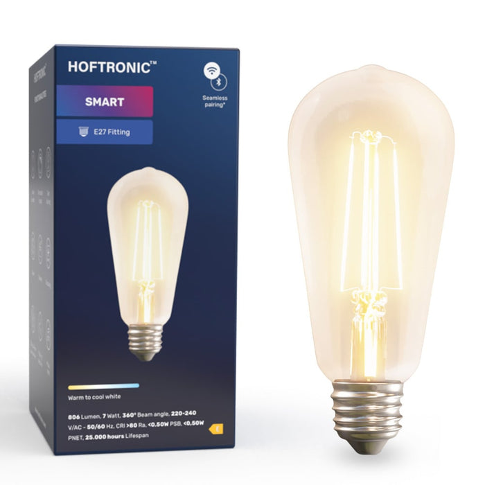 HOFTRONIC Smart LED Filament ST64 WiFi + Bluetooth