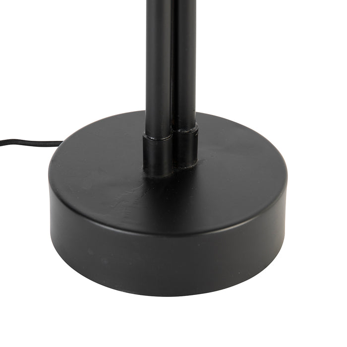 QAZQA Oosterse tafellamp messing met zwart 2-lichts - Louka