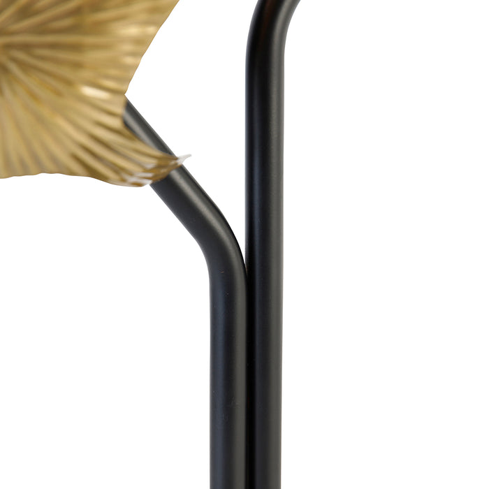 QAZQA Oosterse tafellamp messing met zwart 2-lichts - Louka