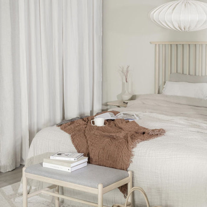 Rowico Home Milford eikenhouten bankje whitewash - met zitkussen - 80