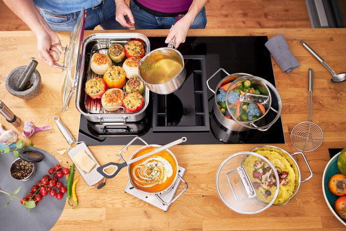 Braadpan met Deksel en Rooster, Rechthoekig, 38 x 28 cm - Rösle | Expe