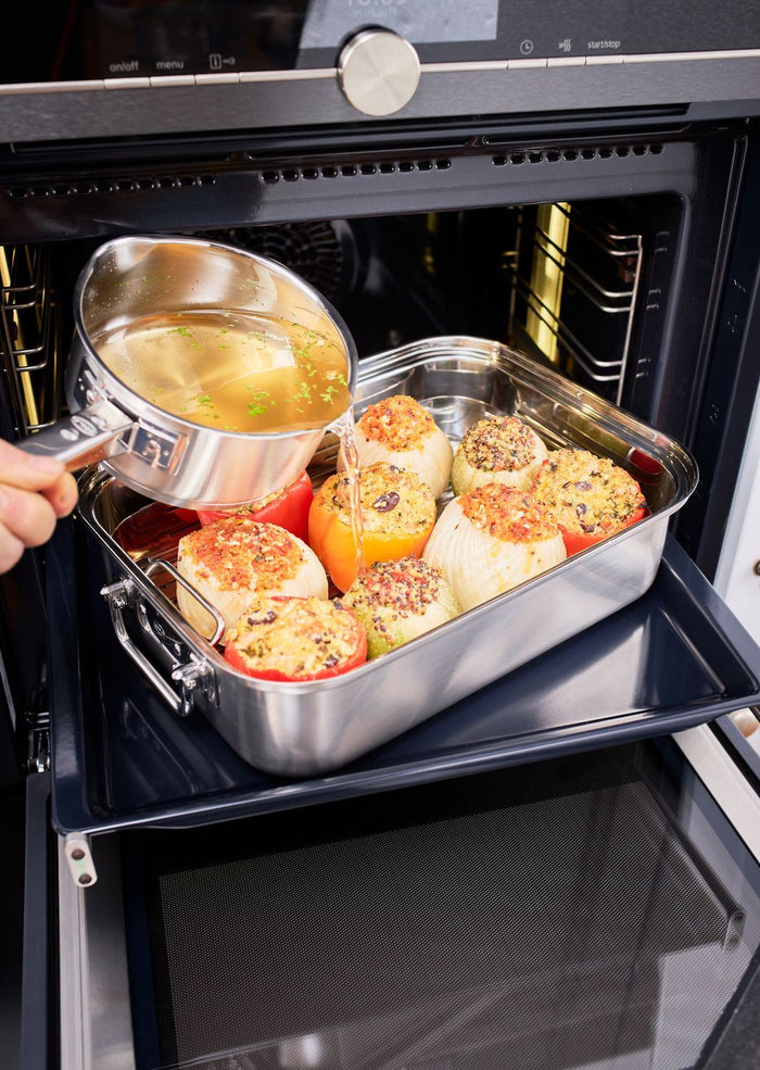 Braadpan met Deksel en Rooster, Rechthoekig, 38 x 28 cm - Rösle | Expe