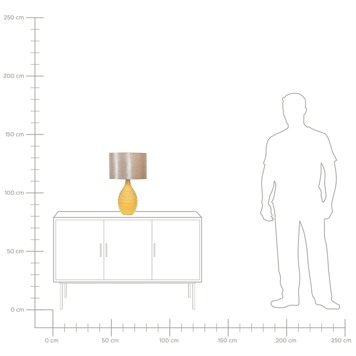 Beliani - HADDAS - Tafellamp - Geel - Keramiek