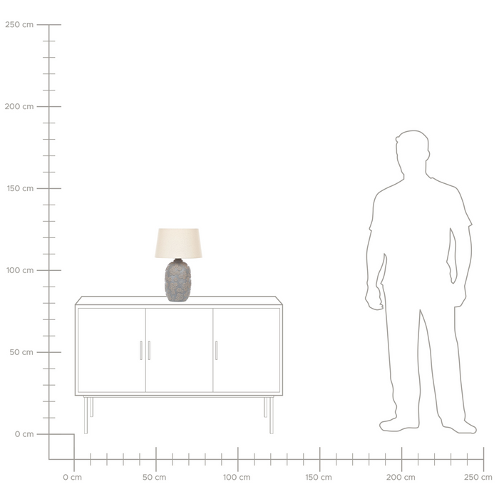 Beliani - FERREY - Tafellamp - Lichtbeige - Keramiek