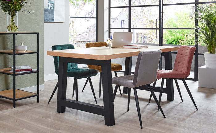 Furnihaus Eetkamerstoel Collin - Bordeaux - Set van 6