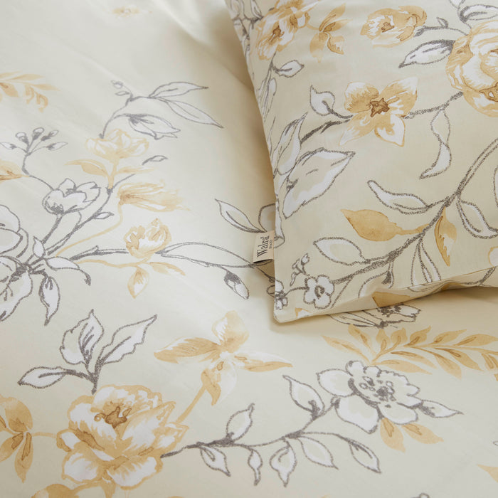 Walra Happy Helleborus Dekbedovertrek 140 x 220/240 cm - Beige