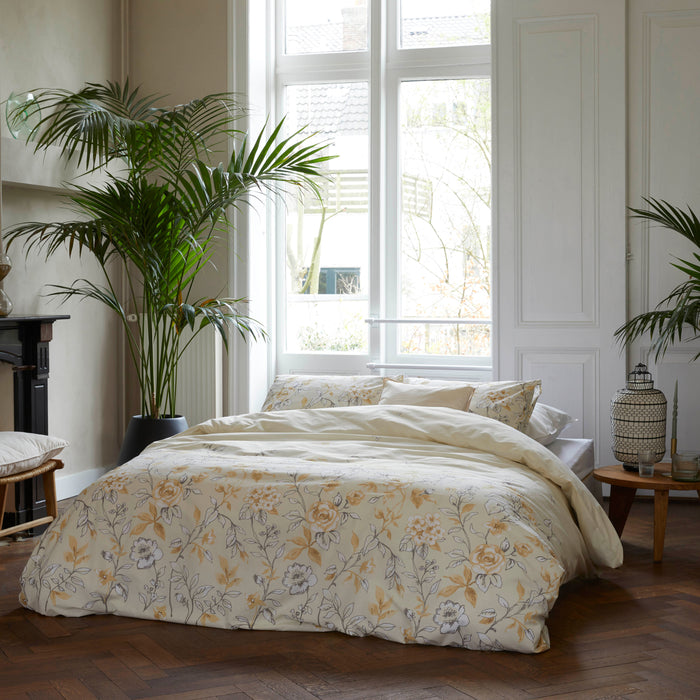 Walra Happy Helleborus Dekbedovertrek 240 x 220/240 cm - Beige