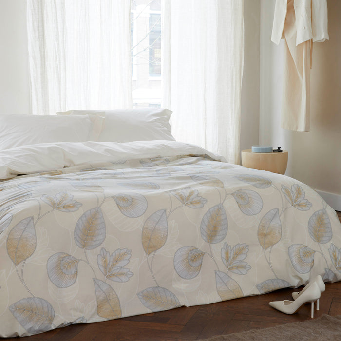 Walra Shaped Leaves Dekbedovertrek 240 x 220/240 cm - Zand