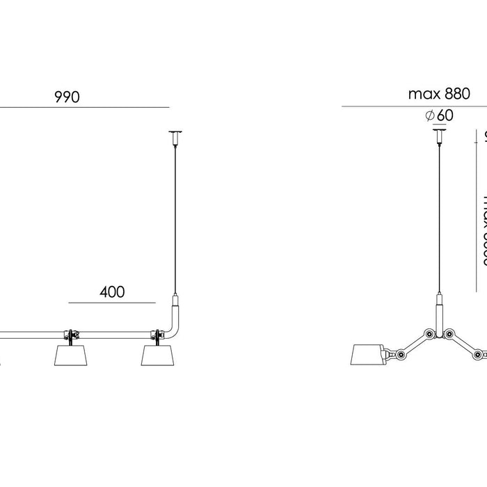 Bolt 6 hanglamp Thunder Blue