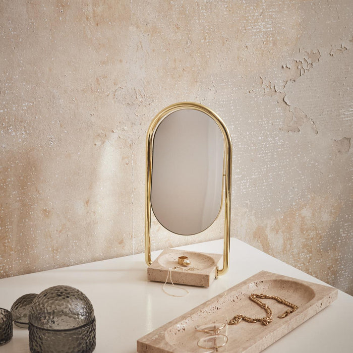 Angui spiegel zwart tafelspiegel ovaal