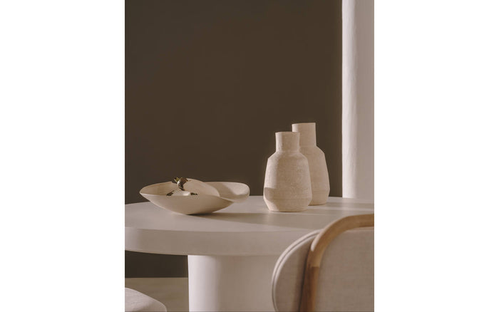 Kave Home - Beige keramische Macaire-tafelschaal Ø 37 x 34 cm