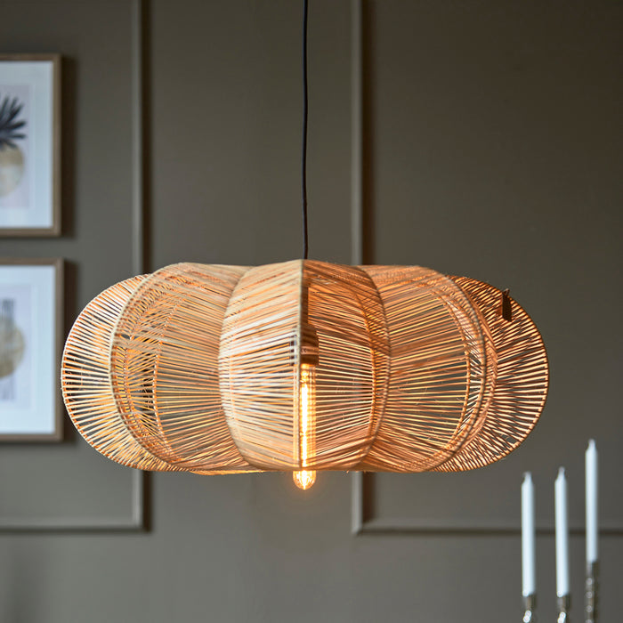 Riviera Maison Hanglamp gevlochten Rotan, Handgemaakt - Zizi - Naturel