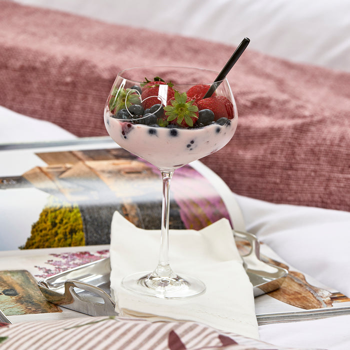 Riviera Maison rode wijnglas met gegraveerd hart - With Love