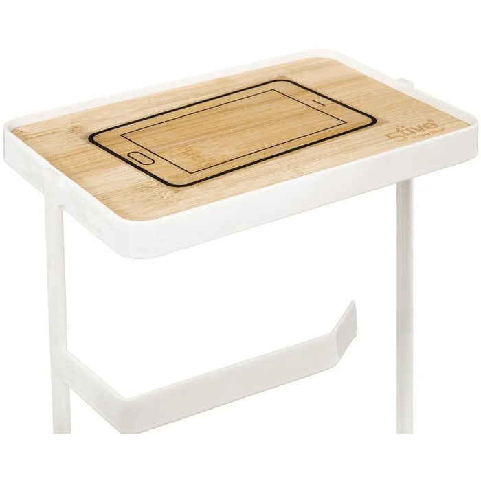 5five WC|toilethouder - wit - met reservoir|telefoon plank 59 cm