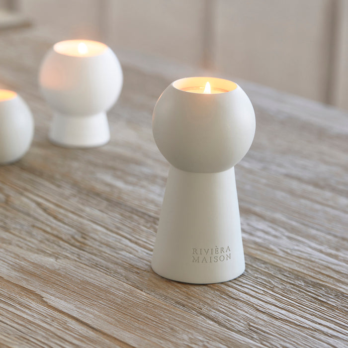 Riviera Maison Waxinelichthouder rond - Oriental Pearl - Beige