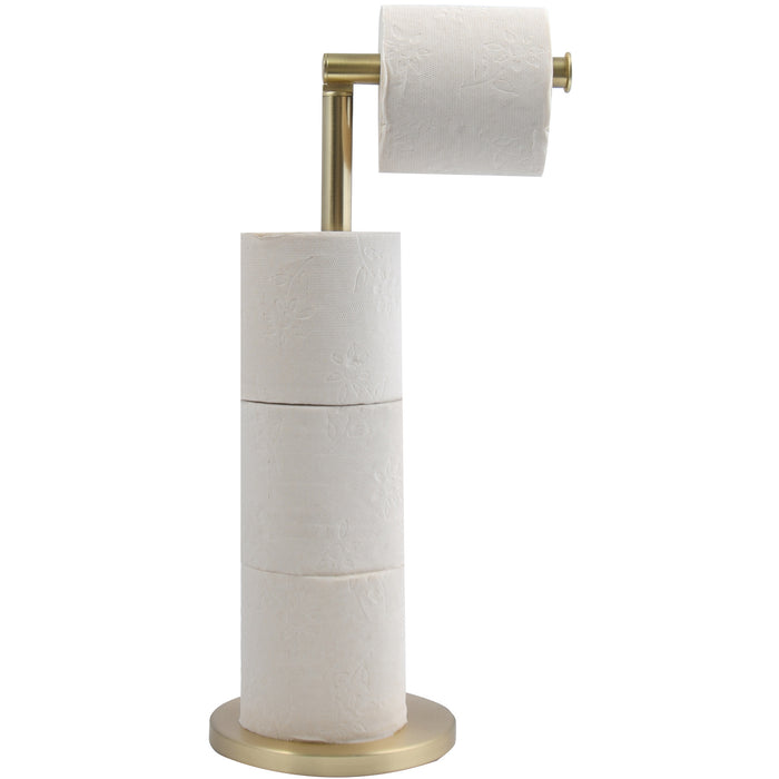 MSV Wc|toiletrolhouder reservoir - metaal - goud - 54 cm - 4 rollen