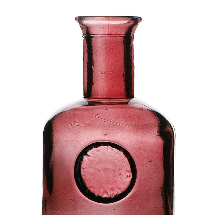 Natural Living Vaas Olive Bottle - robijn rood - glas - D13 x H35 cm