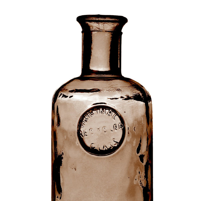 Natural Living Vaas Olive Bottle - kastanje - glas - D13 x H35 cm