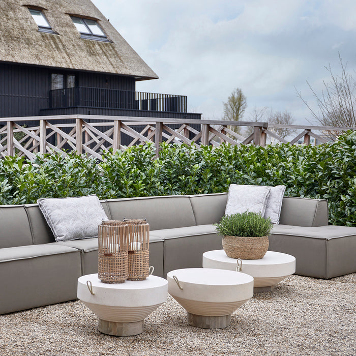 Riviera Maison Lantaarn, Windlicht, Kaarsenhouder - Webbing - Bruin