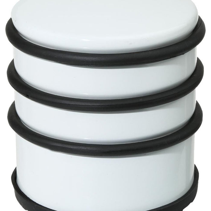 5five Deurstopper - rond - wit - 7 x 7,5 cm
